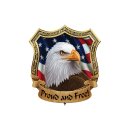 Sticker Eagle Proud and Free 7 x 6 cm Decal