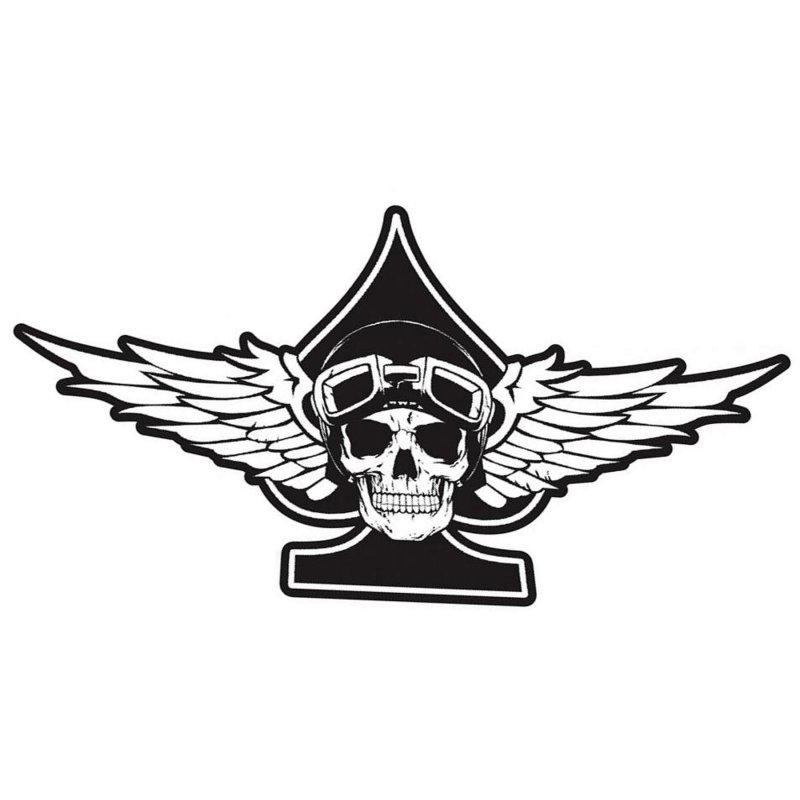 Aufkleber Totenkopf mit Flügel und Helm Motorwork Skull Sticker 10 x , 4,95  €