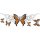 Autocollant-Set Papillon Orange 20 x 6  cm Butterfly Airbrush Sticker Decal