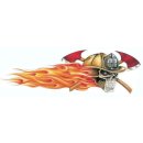 Sticker Airbrush FIRE DEPARTMENT SKULL RIGHT XL DECAL