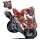 Pegatina-Set Streetfighter Motocicleta Rojo 15 x 13 cm Endo Guy Decal Sticker 