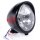5¾" Headlight black H4 Universal Clear Lens ECE plain for Harley-Davidson