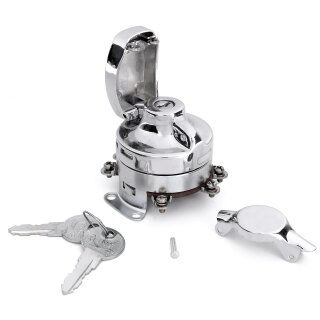 Electronic ignition switch chrome f. Harley-Davidson -1995 Dash Fat Bob Tank Evo