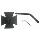 Black Iron Cross Mirror for Harley Davidson and Custombikes