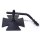 Black Iron Cross Mirror for Harley Davidson and Custombikes