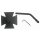 Black Iron Cross Mirror for Harley Davidson and Custombikes