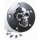 3D Totenkopf Z&uuml;ndungsdeckel Schwarz Chrom f&uuml;r HarleyTwin Cam 99-06 Pointcover HD