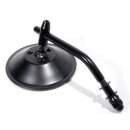 Schwarzer runder 4" Minispiegel mit E-Zulassung...
