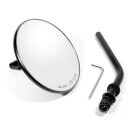 Round black classic small mirror with E-Mark for Harley-Davidson ECE