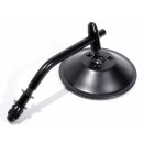 Round black classic small mirror with E-Mark for Harley-Davidson ECE