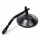 Round black classic small mirror with E-Mark for Harley-Davidson ECE
