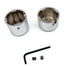 Chromed Rear Axle Nut Cover Kit  fits Harley Davidson Softail 2000-2007