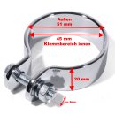Exhaust Mounting Clamp Chrome Steel 1¾" (approx. 45 mm) Universal