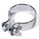 Auspuffklemme Befestigungsschelle Chrom Stahl 1¾...