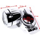 Chrome Metal Motorcycle Handlebar Clock 22-25mm Clamp for Harley Yamaha Cruiser