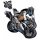 Aufkleber-Set Streetfighter Motorrad Schwarz 15 x 13 cm Endo Guy Decal Sticker