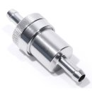 Fuel Filter 8mm Alu Chrome Performance Custom High Flow Universal Use Motorcycle