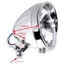5¾" Scheinwerfer Chrom H4 Klarglas Universal...
