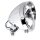 5¾" Faro Cromo H4 Scanalato trasparente per Harley-Davidson Universale Omologato