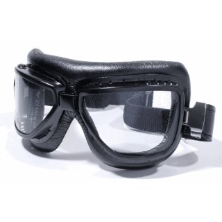 OCCHIALI AVIATOR GOGGLE NERO maschere da sci CABRIO AUTO DEPOCA Nero NUOVO