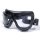 OCCHIALI AVIATOR GOGGLE NERO maschere da sci CABRIO AUTO DEPOCA Nero NUOVO