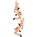 Sticker-Set Perfect Pose Babe Blond Pin Up Girl 12 x 6 cm...