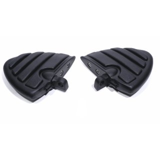 Footpegs Wing Mini Footboard Black for Harley-Davidson Dyna Softail E-Glide XL