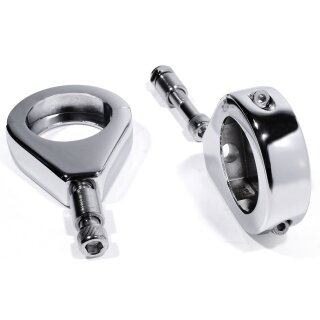 Intermitente sujeción Abrazadera cromado Horquilla para Harley Davidson 39mm