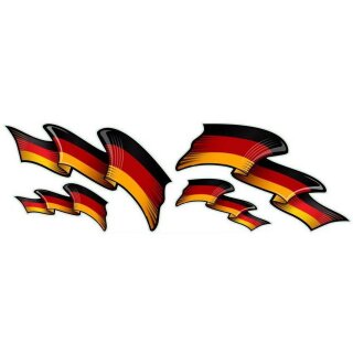 Autocollant-Set Allemagne Drapeaux Intervalle Deutschland German Flag Sticker