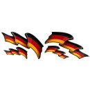 Aufkleber-Set Deutschland Fahnen Sortiment Flaggen German Flag Sticker Decal
