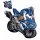 Aufkleber-Set Streetfighter Motorrad Blau 15 x 13 cm Endo Guy Decal Sticker