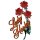 Aufkleber Harley-Davidson Rosen Lady 6 x 4 cm Roses Decal Sticker Rot Gr&uuml;n Helm 