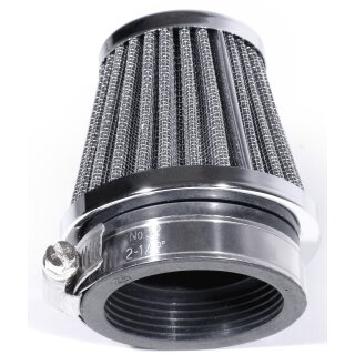 FILTRE À AIR CHROME acier inoxydable 52mm pour Harley Davidson Mikuni