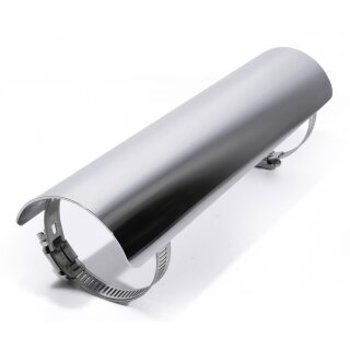 Exhaust Heat Shield Muffler Cover Sheet Metal 250mm Chrome Universal