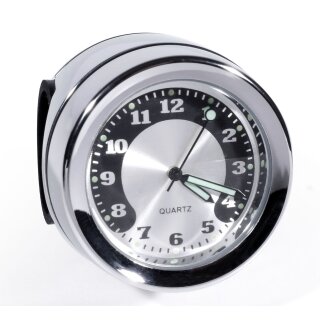 Lenkeruhr Metall Chrom Motorrad groß 22-25mm für Harley Suzuki BMW Yamaha Honda