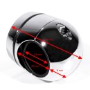Lenkeruhr Metall Chrom Motorrad groß 22-25mm für Harley Suzuki BMW Yamaha Honda