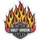 Vinilo Ventana Harley-Davidson llamas 22x19 cm Windshield...
