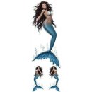 Adesivo-Set Sirena Pin Up Girl 16 x 7 cm Mermaid Babe...