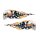 Set di adesivi Testa di morto Bandiera fiammeggiante 8,5 x 2,5 cm – Skull Flame Flag Sticker Set