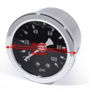 Oil Pressure Gauge Chrome Black for Harley-Davidson Motorcycle Car Boat -100 PSI