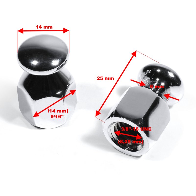 Montagemuttern, Bungee Nuts Für Gepäckträger, F. Harley - Davidson 3/8" UNF | Gepäckträger