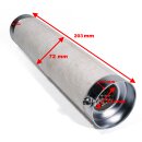 Deflettore Inserto Performance Marmitta 72x203 mm DB-Killer per Collettori da 3"