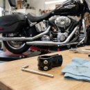 Abrazadera de montaje 22 mm Soporte negro 7/8" Marco H-D Crash Bar Estribos