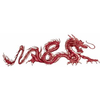 Aufkleber Drachen Airbrush Rot Rechts XL 42 x 14 cm Red Dragon Right Sticker 