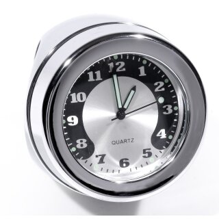 Reloj manillar metal cromado moto grande 25-32mm 1-1/4" para Harley BMW Suzuki
