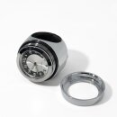 Reloj manillar metal cromado moto grande 25-32mm 1-1/4" para Harley BMW Suzuki