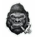 Aufkleber Gorilla mit Joint 8,5 x 6,5 cm Gorilla Cigar Sticker Decal