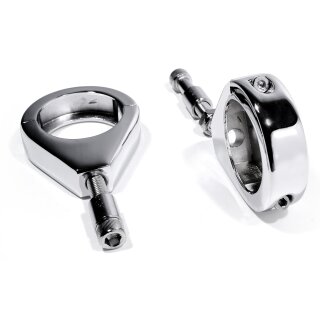 Intermitente sujeción Abrazadera cromado Horquilla para Harley Davidson 41mm