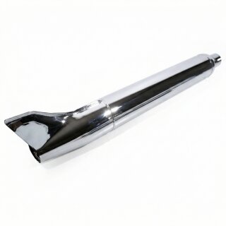 Auspuff Schalldämpfer Chrom Fishtail f Harley Davidson FL Touring Universal 84cm