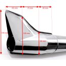 Auspuff Schalldämpfer Chrom Fishtail f Harley Davidson FL Touring Universal 84cm